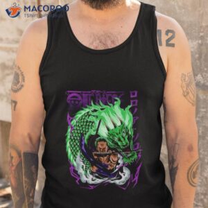 green dragon and roronoa zoro one piece anime series shirt tank top