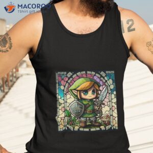 green hero stained glass link camp camp shirt tank top 3