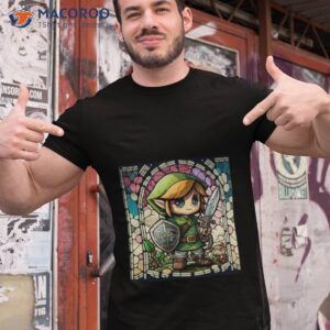 Green Hero Stained Glass Link Camp Camp Shirt