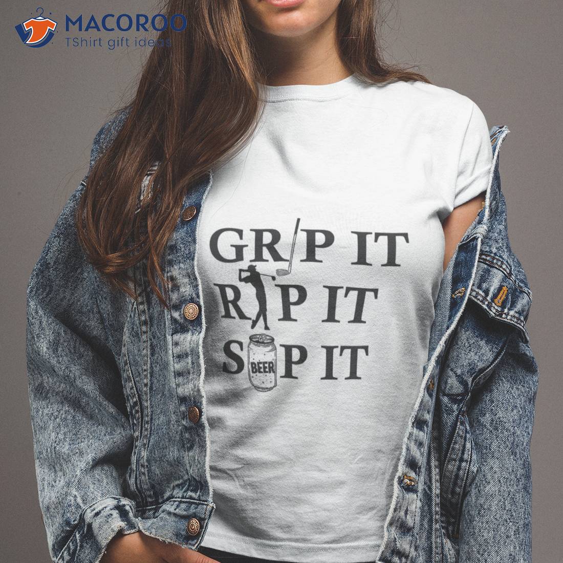 Grip It Rip It Sip It Drinking Golf T-Shirt, Gift Ideas For Stay At Home Moms