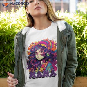 groovy mama anime girl funky hairstyle hippie retro style shirt tshirt 4