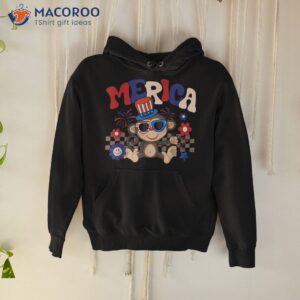 groovy merica monkey sunglasses usa flag funny 4th of july shirt hoodie