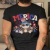 Groovy Merica Monkey Sunglasses Usa Flag Funny 4th Of July Shirt