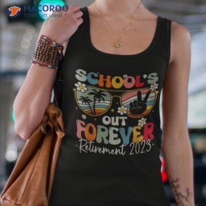 groovy school s out forever retiret teacher retired 2023 shirt tank top 4