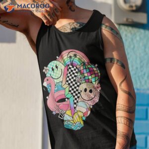 groovy smile face leopard flamingo float rainbow sea summer shirt tank top 1