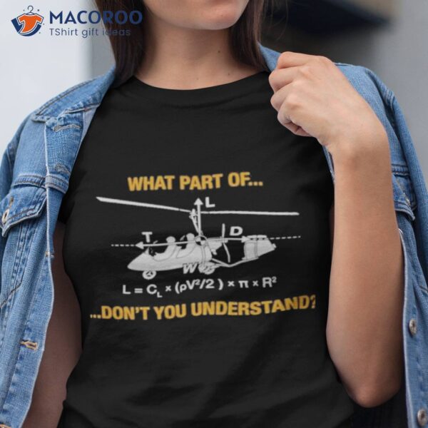 Gyrocopter Lift Equation Pilots Shirt