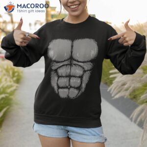 halloween funny gorilla monkey belly chest costume shirt sweatshirt 1