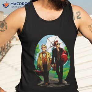 hanging out good omens shirt tank top 3