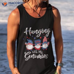 hanging with my gnomies 4th of july ice cream flag american shirt tank top