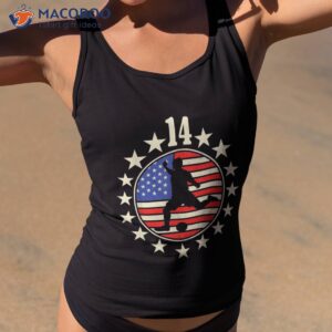 happy 14 birthday year old us flag soccer shirt tank top 2