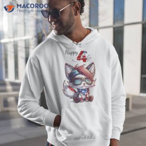 happy 4th of july american flag cat design t shirt hoodie 1