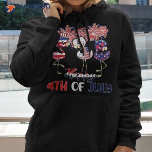 happy 4th of july flamingos american flag fireworks lover shirt hoodie 2