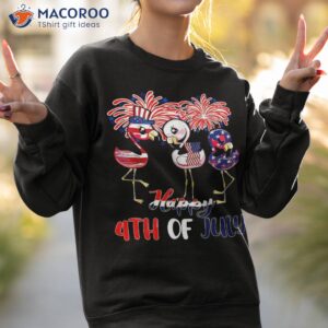happy 4th of july flamingos american flag fireworks lover shirt sweatshirt 2