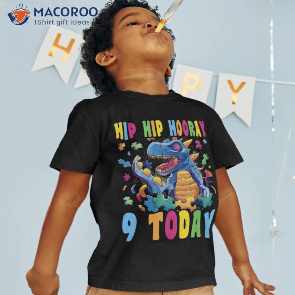 Happy 9 Birthday Year Old Autistic Autism 9th Shirt