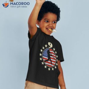 happy 9 birthday year old us flag baseball shirt tshirt 3