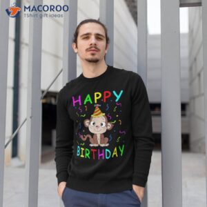 happy birthday children baby monkey shirt sweatshirt 1