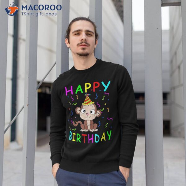 Happy Birthday Children Baby Monkey Shirt