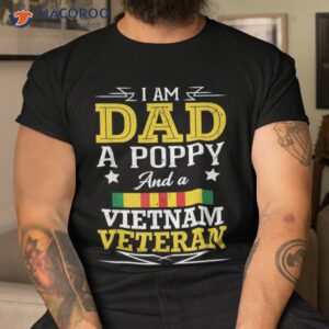 happy father day me i am dad a poppy and vietnam veteran shirt tshirt