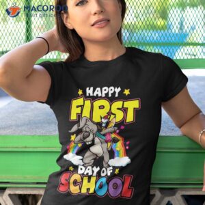 happy first day of school dabbing donkey back to shirt tshirt 1