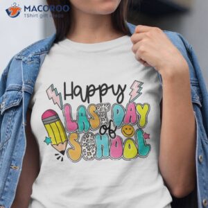 happy last day of school leopard teacher student kids girls shirt tshirt 1