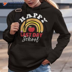 Happy Last Day Of School Rainbow Leopard Teacher Student Shirt