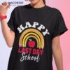 Happy Last Day Of School Rainbow Leopard Teacher Student Shirt