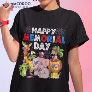 Happy Memorial Day 4th Of July Safari Jungle Animal Lover Shirt