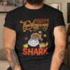 Happy Thanksgiving Shark Costume Turkey Fall Leaves Lover Shirt