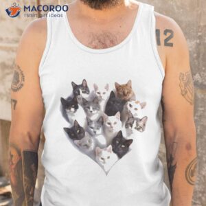 heart shape cats cat lover kitten hearts shirt tank top