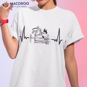 heartbeat ecg pulse horse horseback riding equestrian shirt tshirt 1