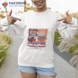 heat vs knicks white hot matchup shirt sweatshirt