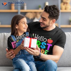 hello first grade shirt back to school teachers students tshirt 4