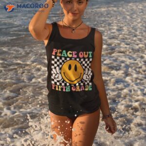 hippie smile face peace out fifth 5th grade class of 2023 shirt tank top