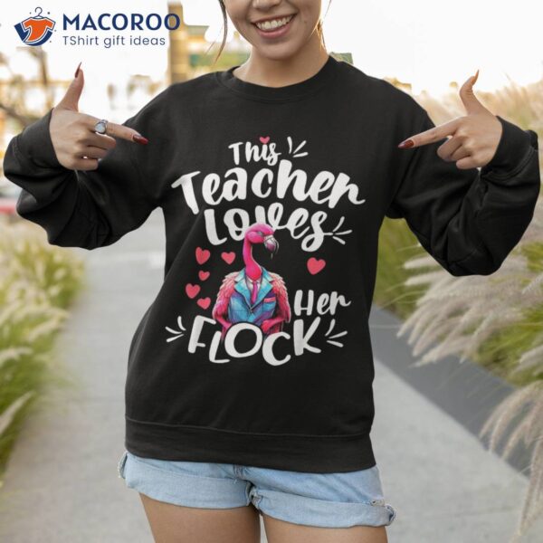 His Assistant Principal Loves Her Flock Flamingo Teacher Shirt