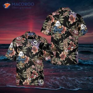 horror movie characters scare dogs halloween hawaiian shirt 0