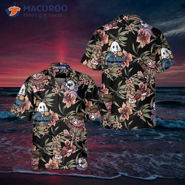 Horror Movie Characters Scare Dogs Halloween Hawaiian Shirt