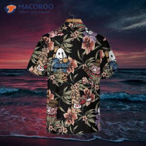 horror movie characters scare dogs halloween hawaiian shirt 1