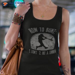 how to bunt don t hit a dinger funny baseball softball game shirt tank top 4