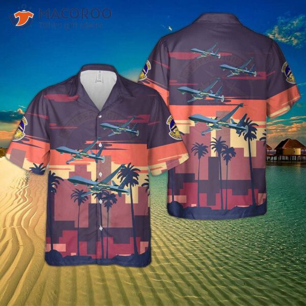 Hurlburt Field, Florida, U.s. Air Force 2nd Special Operations Squadron General Atomics Mq-9 Reaper Hawaiian Shirt