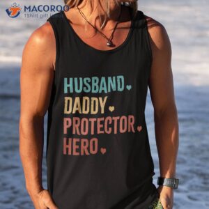 husband daddy protector hero fathers day camo shirt tank top