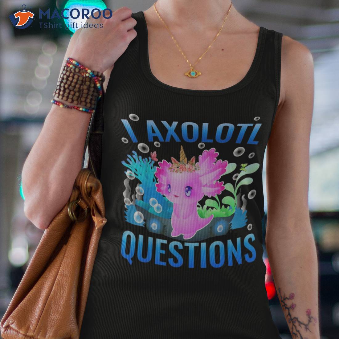 I Axolotl Questions Funny Kawaii Salamander Fish Shirt