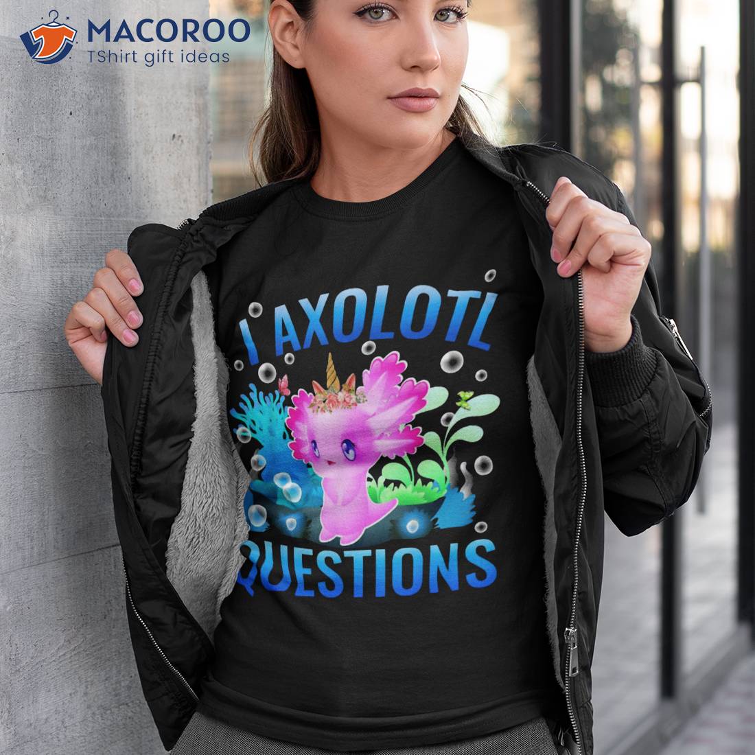 I Axolotl Questions Funny Kawaii Salamander Fish Shirt