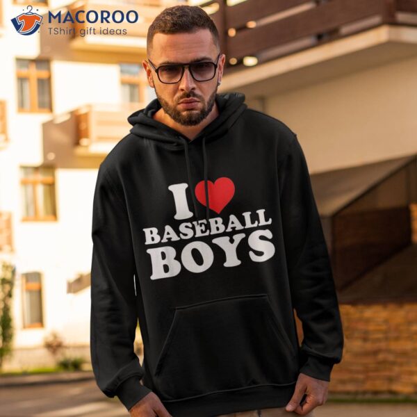 I Love Baseball Boys Shirt