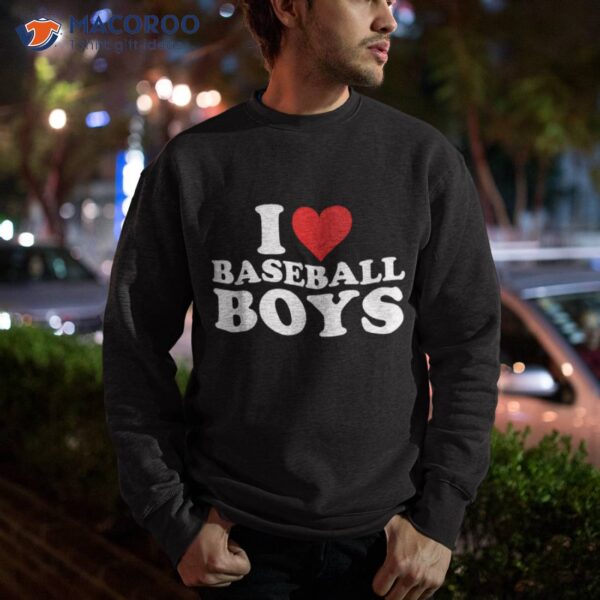 I Love Baseball Boys Shirt