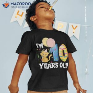 I’m-10 Years Old Fluffy Kitty Fur 10th Birthday Party Shirt