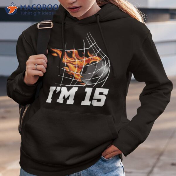 I’m 15 Ice Hockey Goal Net Sports Teen 15th Birthday Shirt