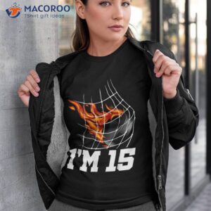 i m 15 ice hockey goal net sports teen 15th birthday shirt tshirt 3