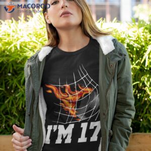 i m 17 ice hockey goal net sports teen 17th birthday shirt tshirt 4