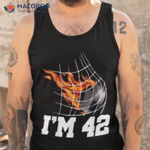 i m 42 ice hockey goal net sports adult 42nd birthday shirt tank top