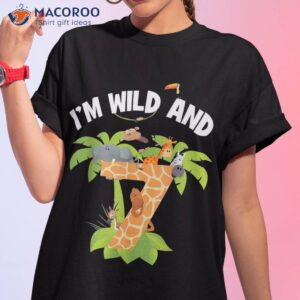 i m wild and 7 years old zoo theme 7th birthday animal party shirt tshirt 1